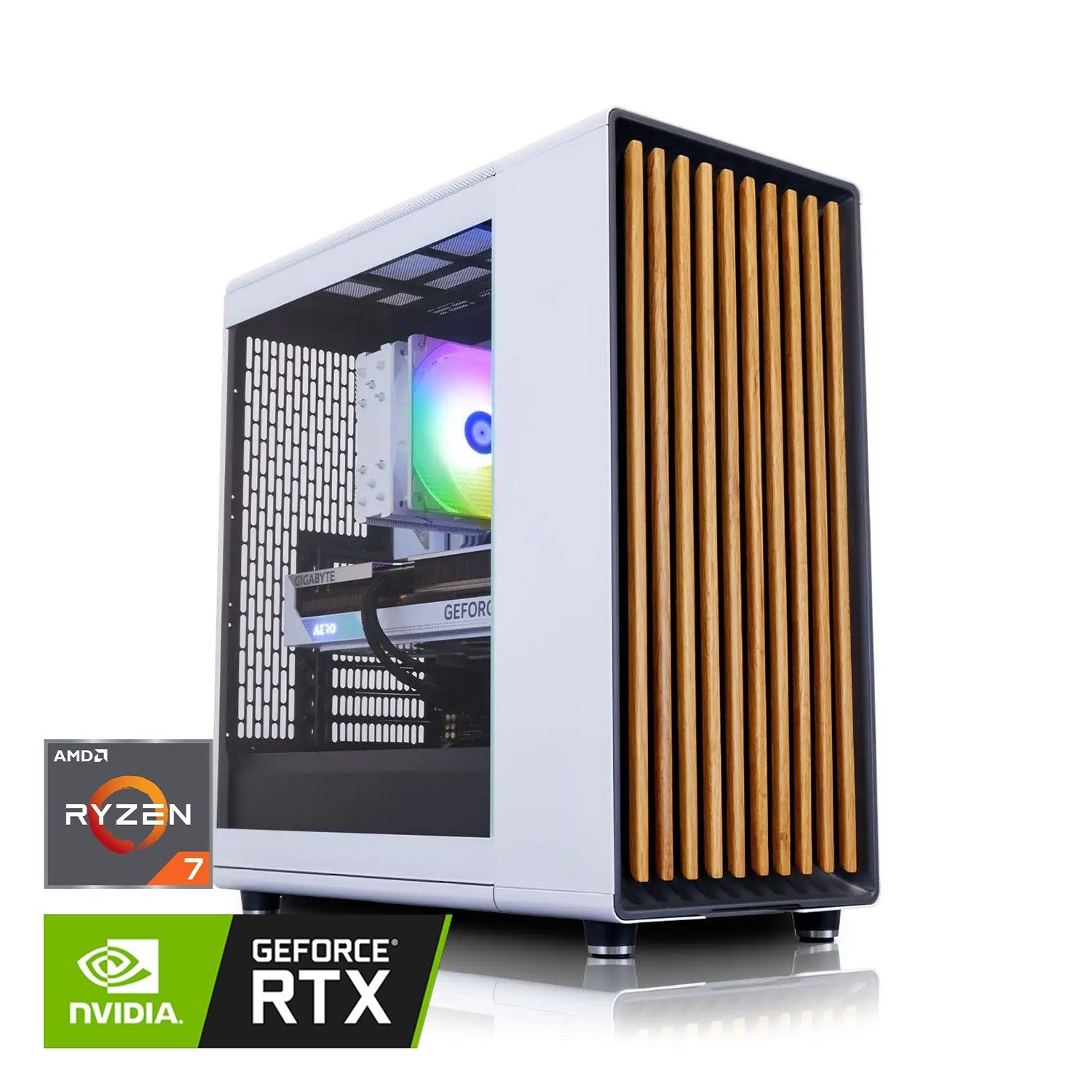 OVERCLOCK North 7 White Edition - PC Gaming AMD Ryzen 5 7600x, 32gb ddr5 4800mhz, 1tb, Nvidia RTX 4070 12g gddr6x, Win 11 Pro - OVERCLOCK Computer