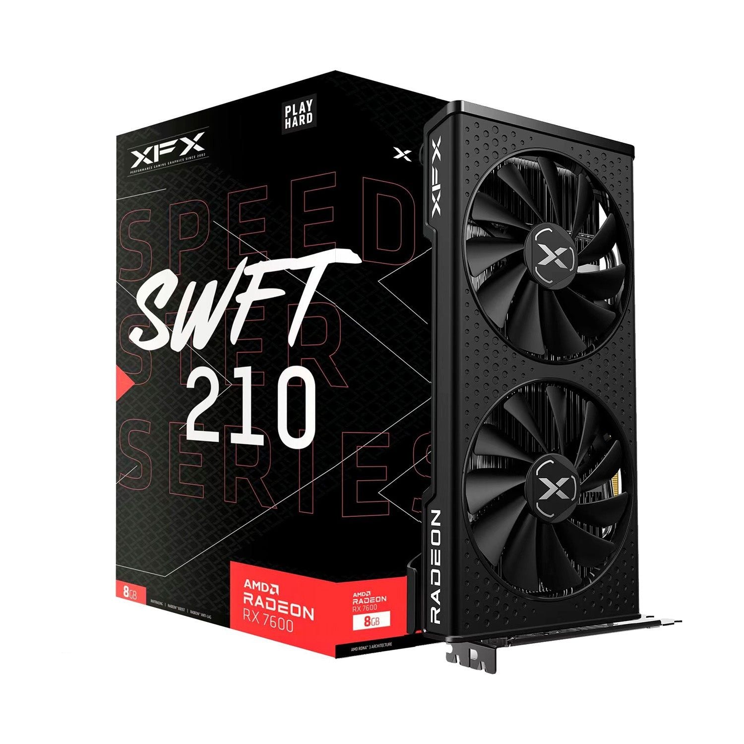 XFX Radeon RX 7600 SPEEDSTER SWFT210 CORE - OVERCLOCK Computer