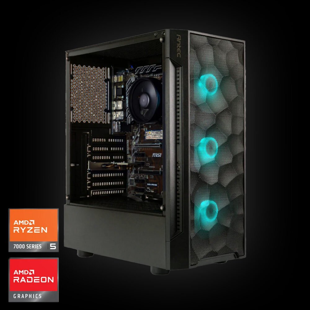 OVERCLOCK Rapide – PC Gaming AMD Ryzen 5 8500G, 16gb ddr5 4800mhz, 512gb, APU  AMD Radeon™ 740M, Win 11 Pro
