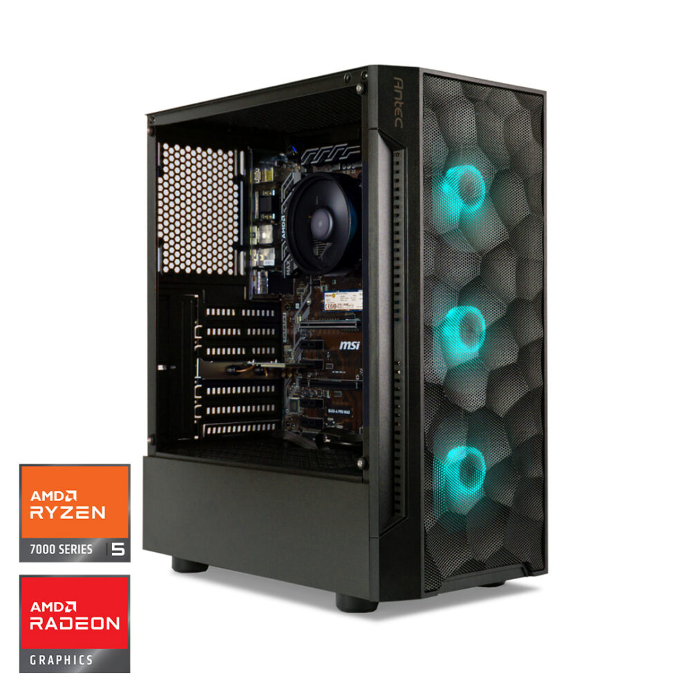 OVERCLOCK Rapide – PC Gaming AMD Ryzen 5 8500G, 16gb ddr5 4800mhz, 512gb, APU  AMD Radeon™ 740M, Win 11 Pro