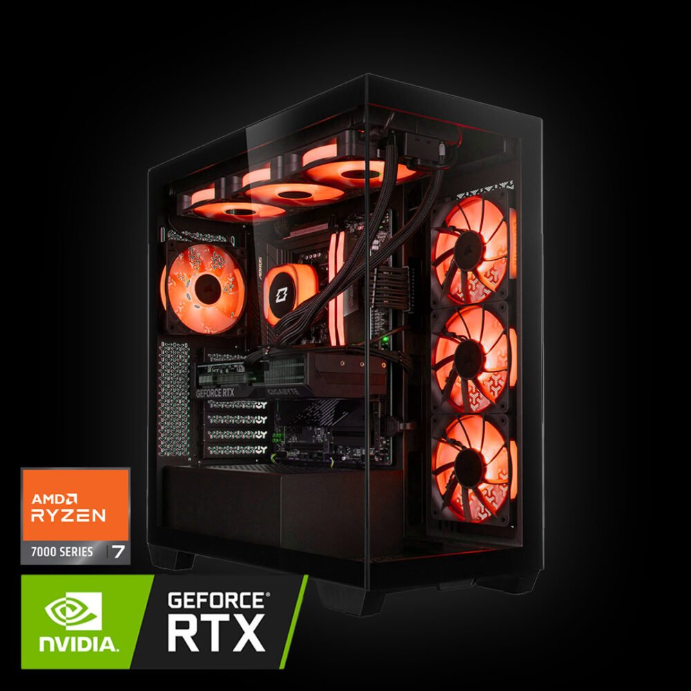 OVERCLOCK AeroCore – PC Gaming AMD Ryzen 7 7800X3D, 32gb ddr5 6000mhz, 1tb, RTX 5070 12GB GDDR7, Win 11 Pro