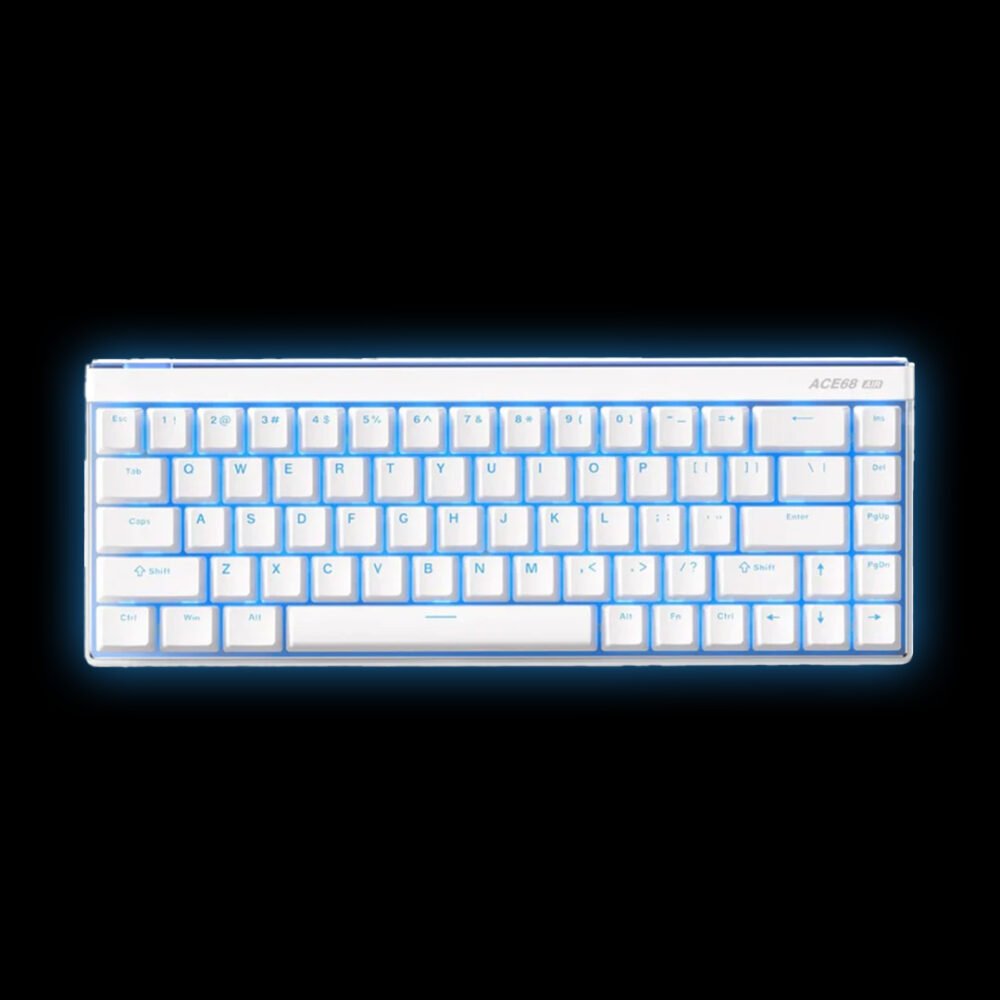 MCHOSE Ace 68 Air Hall Effect Magnetic Switch Gaming Keyboard Snow White