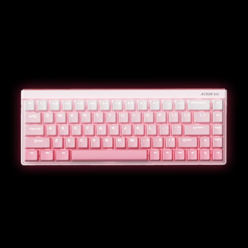 MCHOSE Ace 68 Air Hall Effect Magnetic Switch Gaming Keyboard Peach Gradient