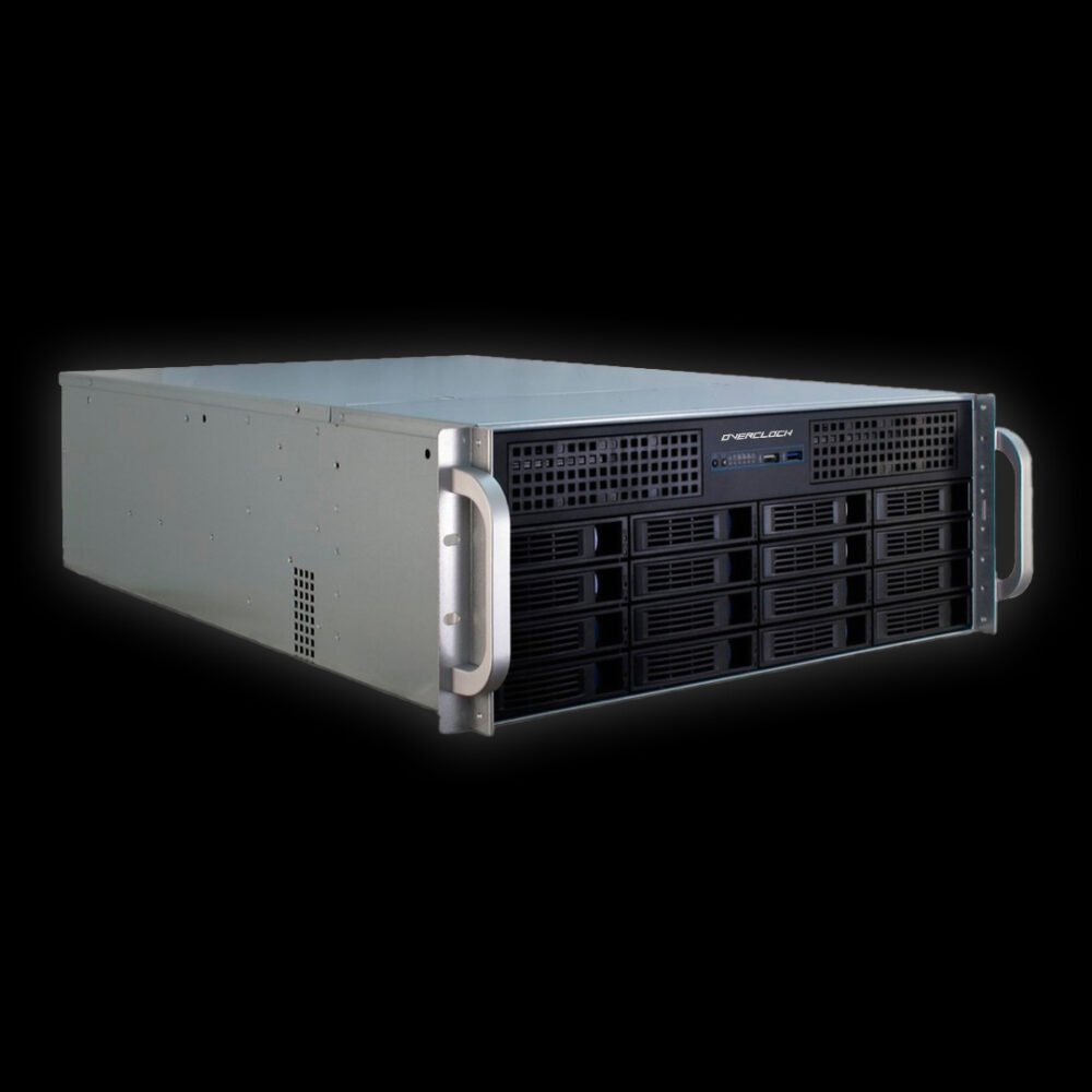 OVERCLOCK Coregrid Edge - 4U Enterprise Server with AMD Ryzen 5/7/9, Up To 192GB DDR5, 2.5 Gigabit, Up To 16 Sata III