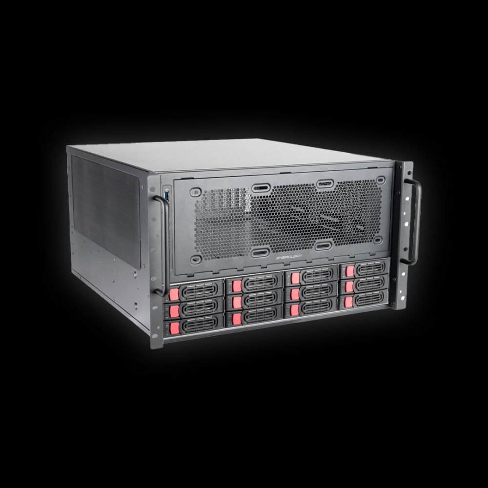 OVERCLOCK Coregrid Edge AI – 4U Enterprise Server with AMD Ryzen 5/7/9, Up To 192GB DDR5, 2.5 Gigabit, Up To 12 Sata III, Up To 4 GPUs